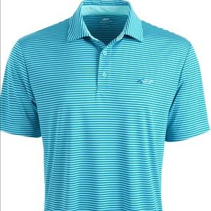 Attack Life By Greg Norman Men's Ombre Chevron Jacquard Polo, Light Pool Blue, S